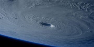 Hurricane as seen from space