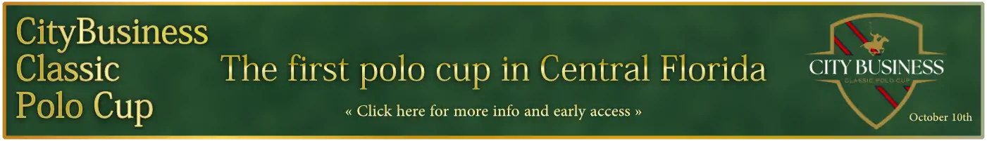 Ad for the city business polo cup in Orlando Florida