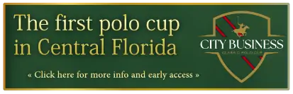 Ad for the city business polo cup in Orlando Florida