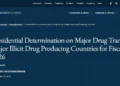 Colombia descertificada para 2026 en su lucha contra el narcotráfico