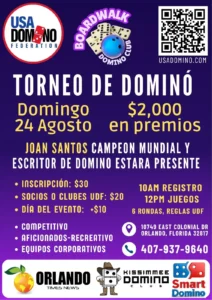 poster promo torneo domino UDF orlando