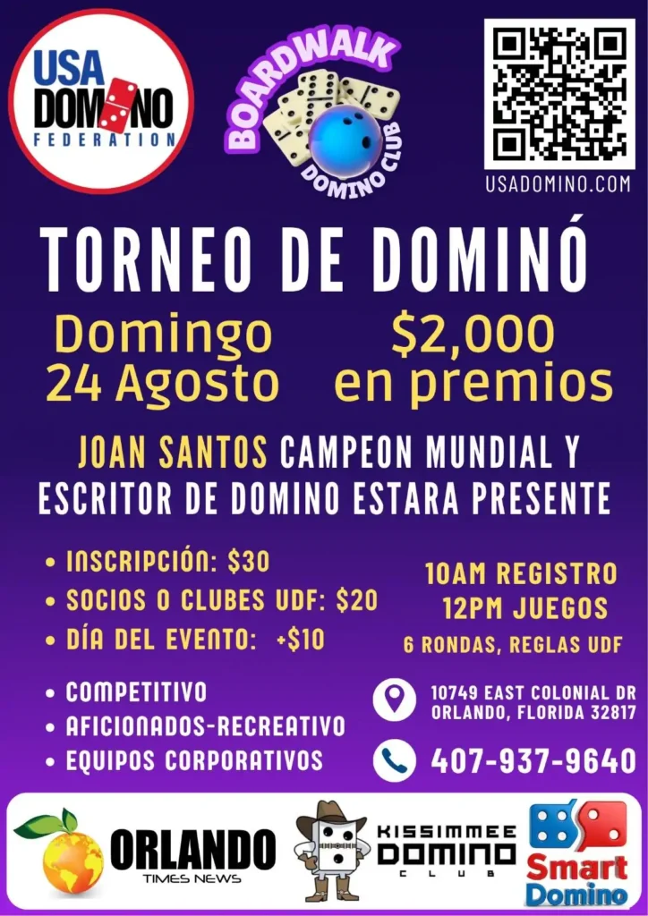 poster promo torneo domino UDF orlando